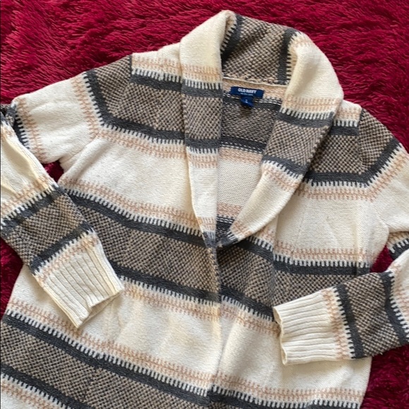 Old Navy grey and cream cardigan - Picture 8 of 16